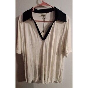 NWT Ava & Viv Multicolor Short Sleeve V-neck Blouse Sz 1X